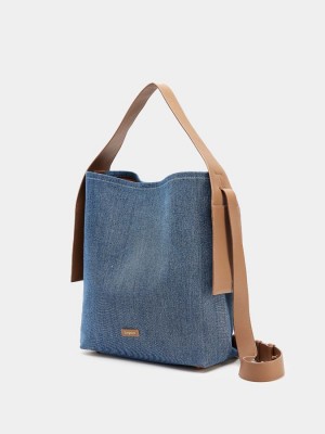 Songmont Drippy Large Tragetaschen Damen Blau | ZZF2888VA